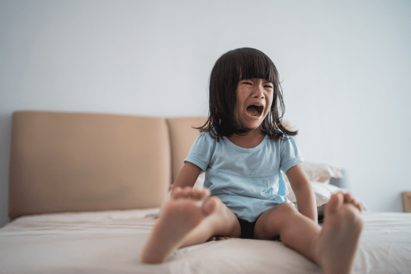 Child throwing a temper tantrum. Sensory Processing.