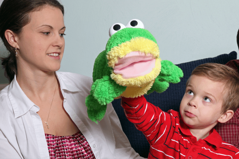 Speech therapy toys - puppets