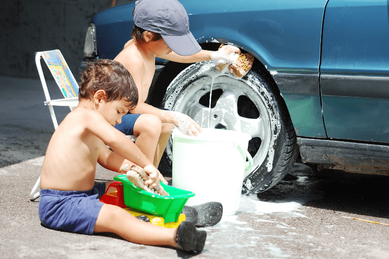 Everyday tasks like washing the car can assist with children's regulation