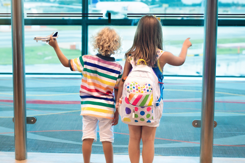 Kids carrying their backpack are a great regulation tool.