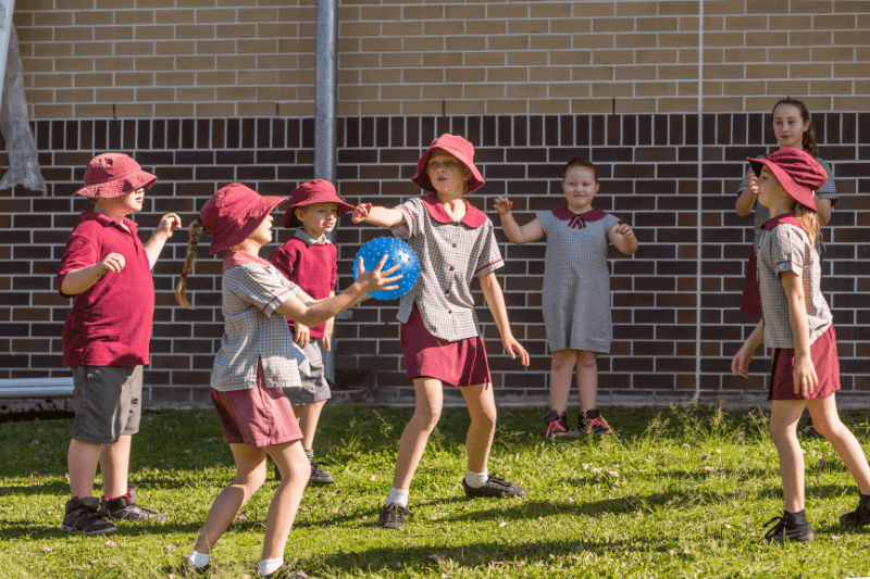 Children playing Captain Ball at a school sports carnival.